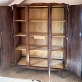 1950s linen wardrobe, shelves, central mirror