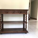 Oak and marble restaurant service console