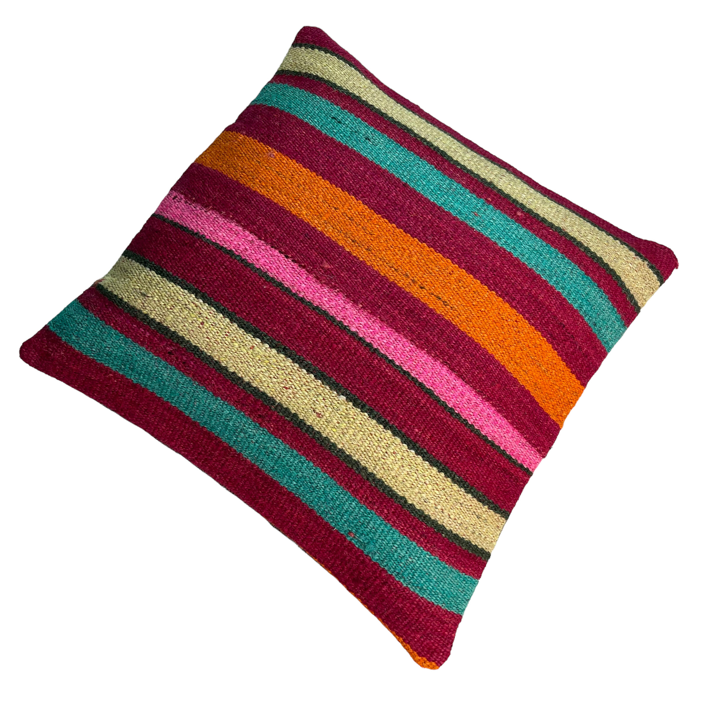 Housse de coussin kilim turc vintage, 40 x 40 cm