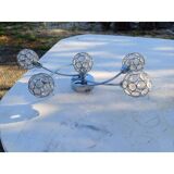 Vintage chrome metal pendant light