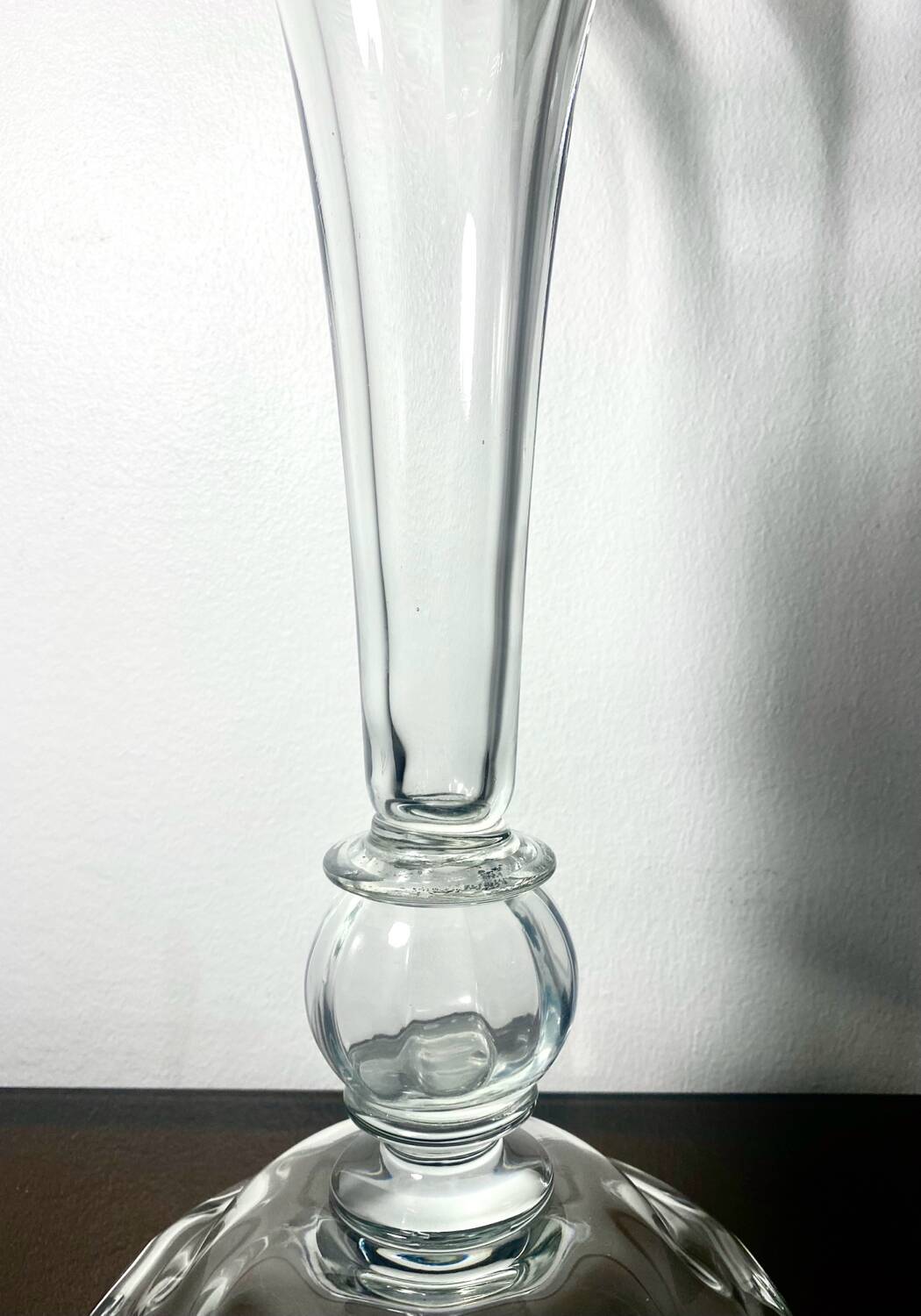 Giant crystal vase legras et cie