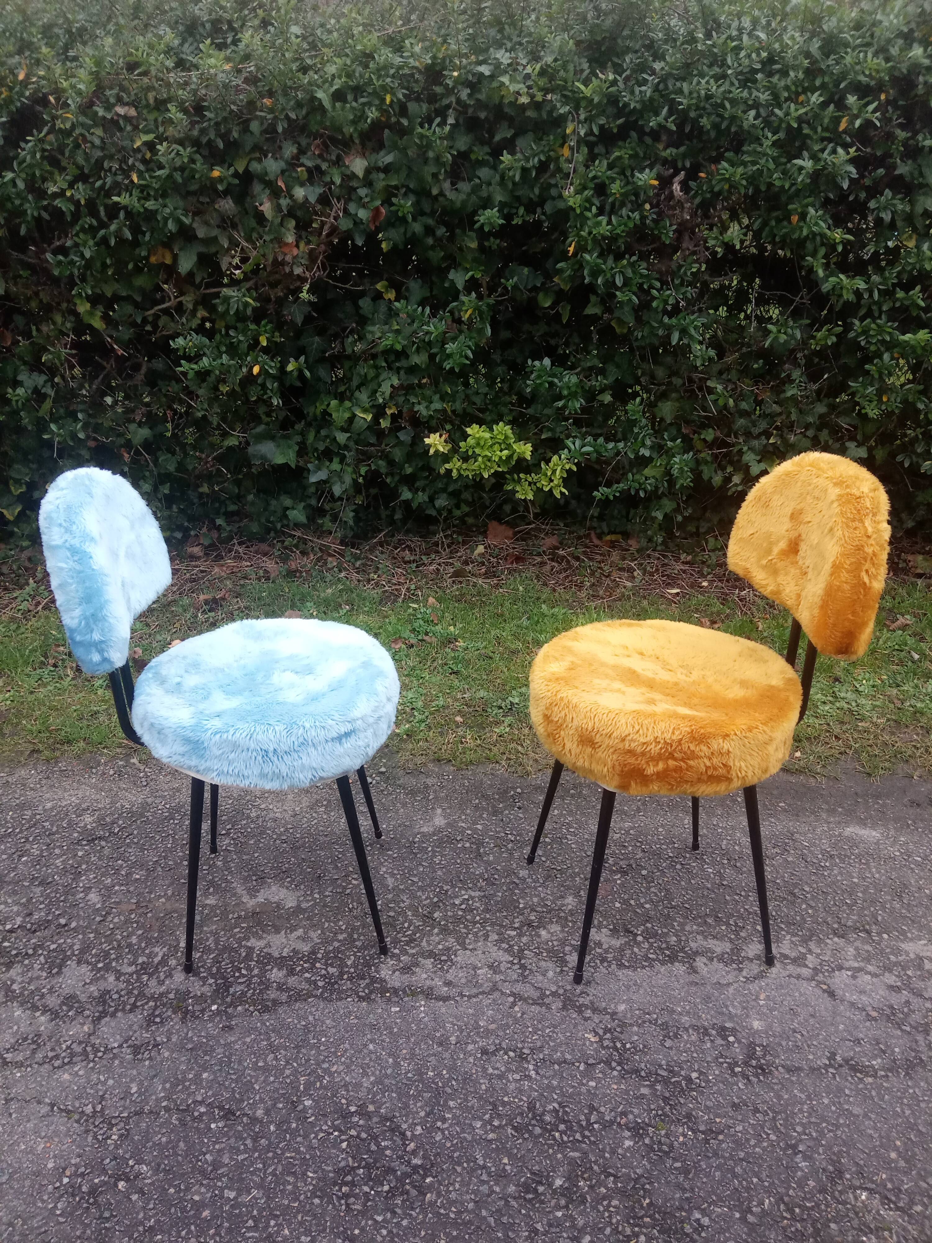 4 vintage moumoutes chairs