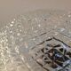 Plafonnier rond en verre pointes diamant années 60/70