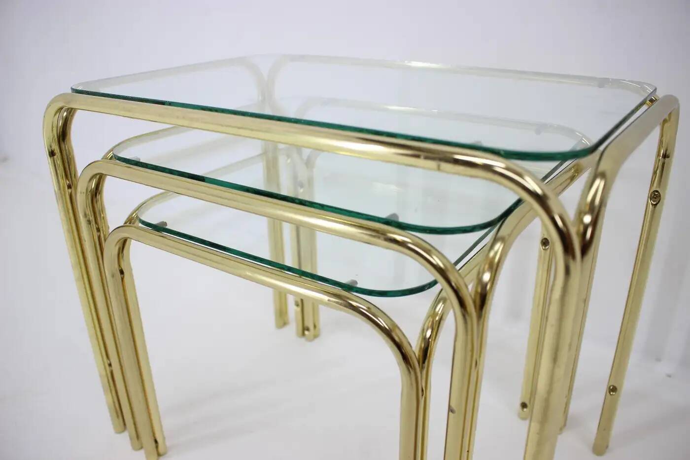 Set of three midcentury nesting tables / around 1980s