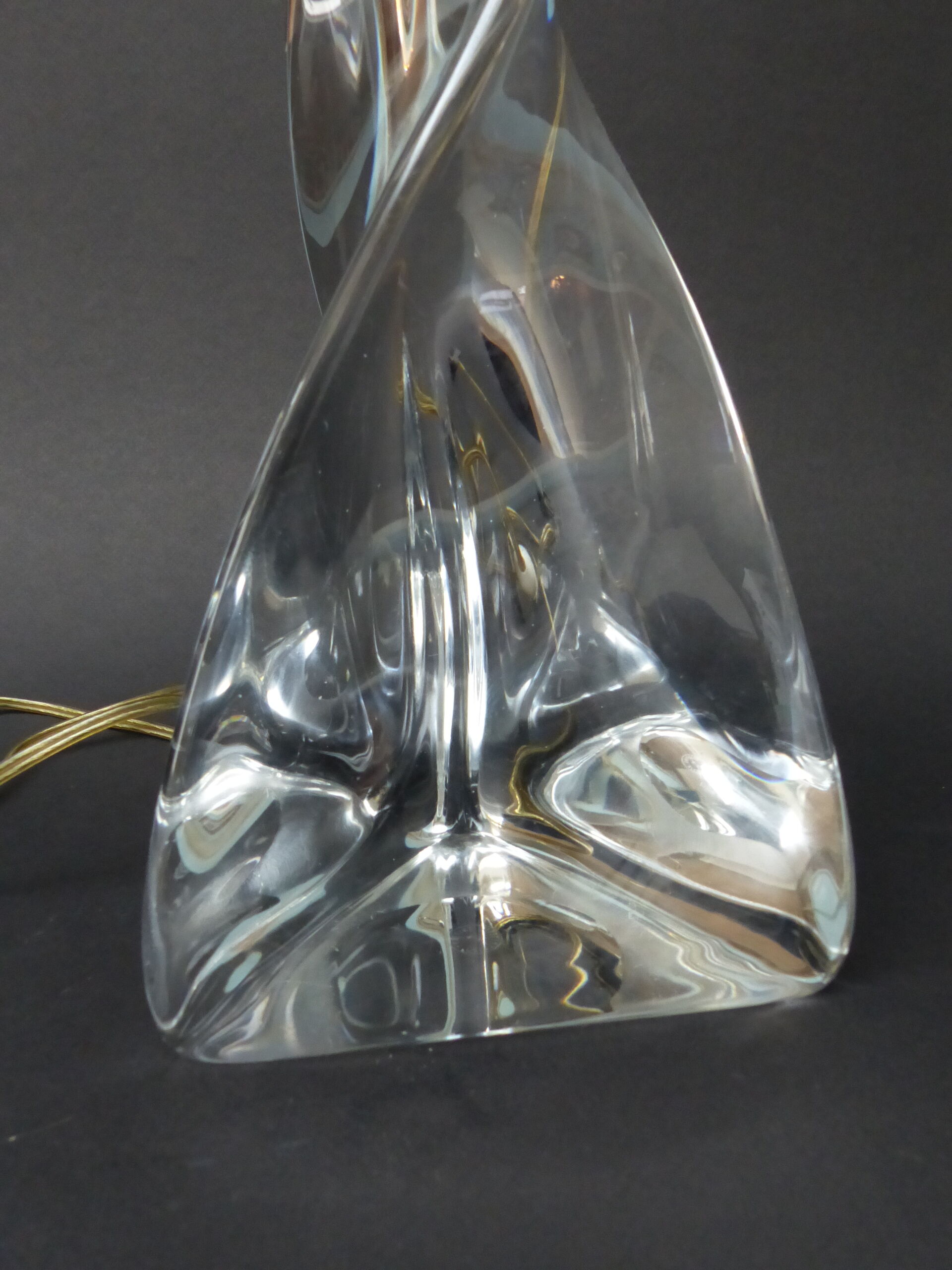 Large lamp foot 70s, crystal of St Louis