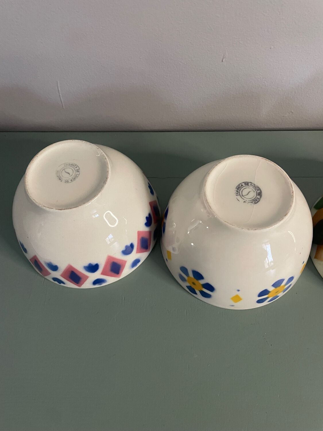 Lot de Bol ancien multicolore