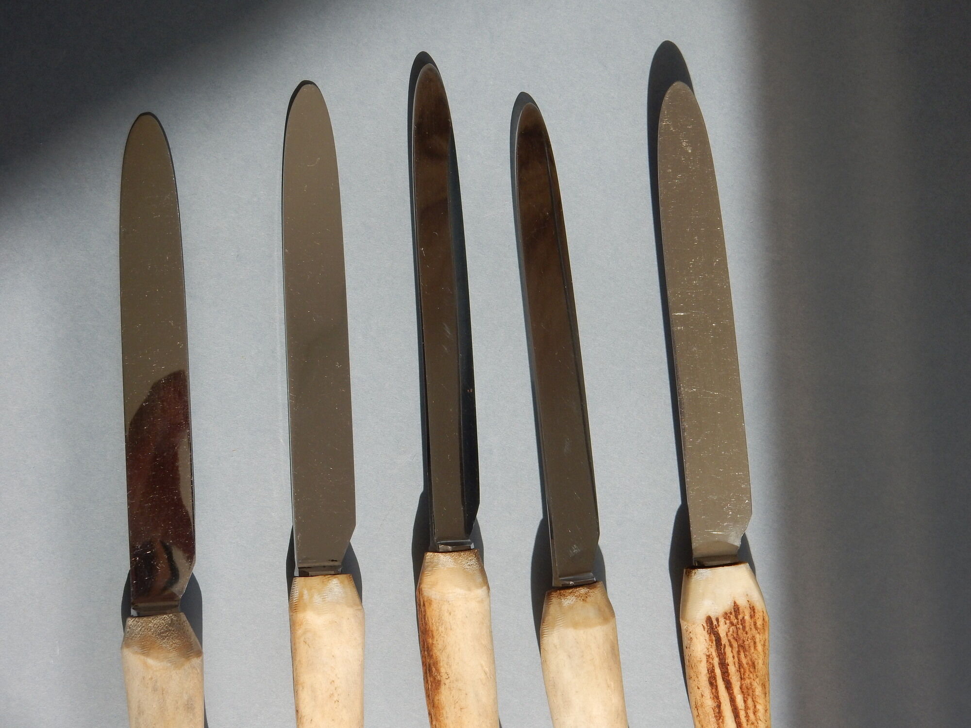 5 wooden deer knives, 60s in France