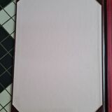 Burgundy leather underhand for office by l'aurige