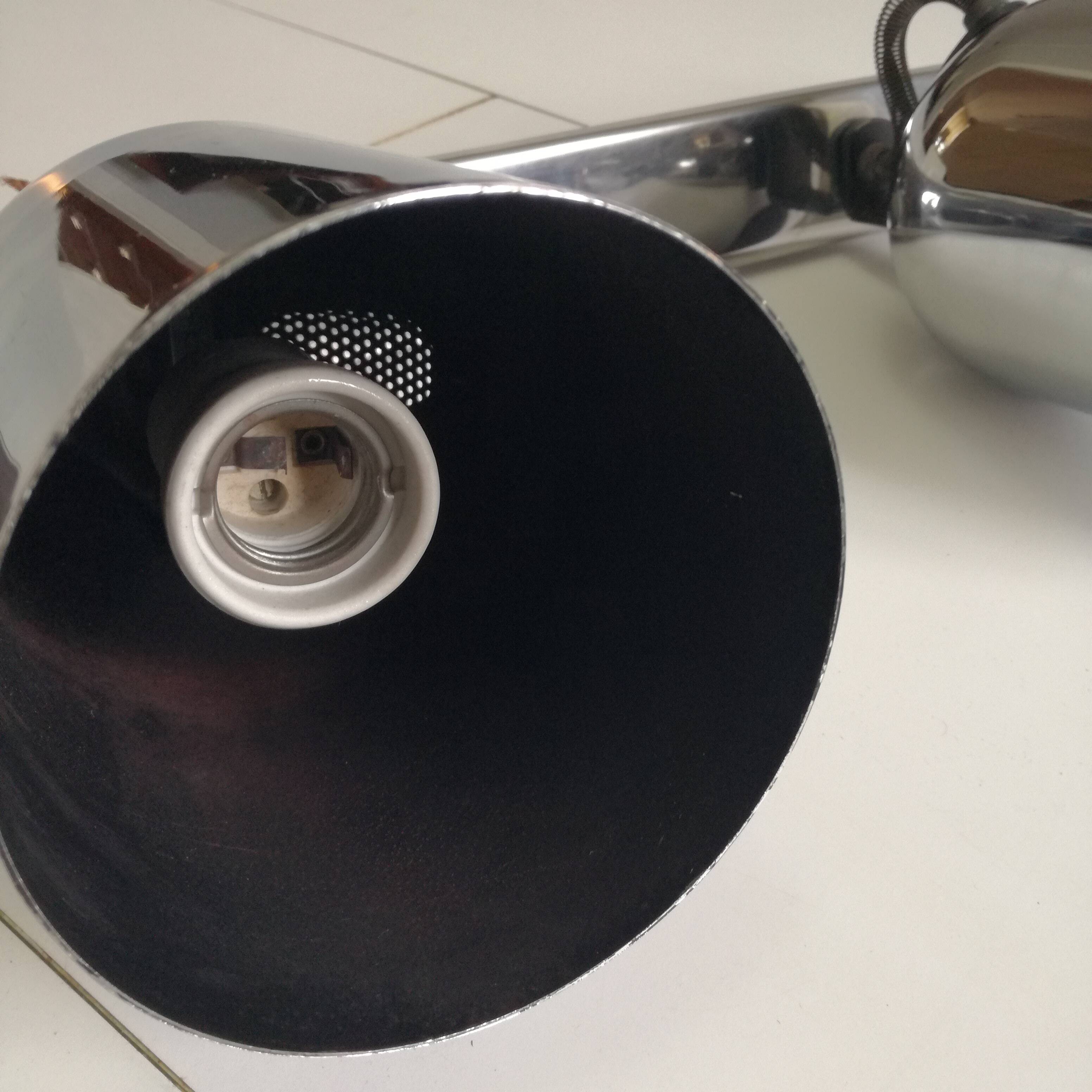 Chrome ramp with 3 adjustable spotlights, 1970