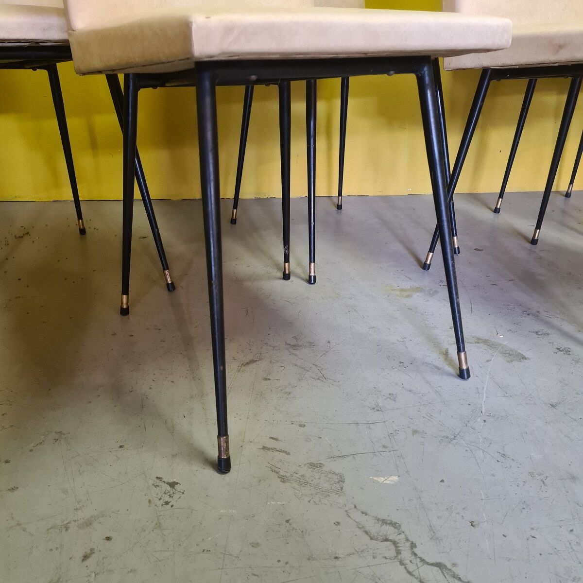 Set Of 6 Vintage French Dining Chairs, from the 1950s.