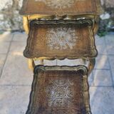 Painted wooden nesting table
