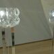 Pair of diamond crystal candle holders