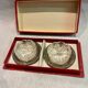 Crystal and silver-plated salt and pepper set