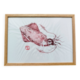 Gyotaku of a small squid