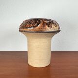 Mid-century modern stoneware mushroom vase by Haico Nitzsche for Søholm, 1960s.