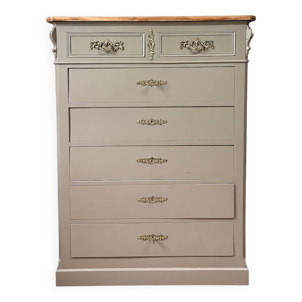 Commode semainier en orme massif