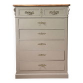 Commode semainier en orme massif