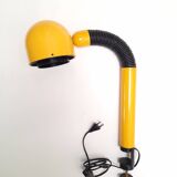Bright yellow tubular desk lamp from the 80s