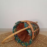 Vintage tripod rattan worker