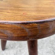 Vintage "Berger" stool, tall, in ash, Charlotte Perriand, 1950s