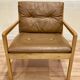 Scandinavian design leather armchair "Bernt Petersen" 1960.