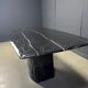 Vintage black marble dining table, 1970s