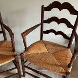 Pair of brutalist armchairs