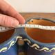 Double Pot Pottery Ceramic Terracotta Blue Bird Alsace Twisted Handle