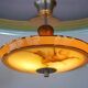 Scandinavian Art Deco glass pendant light, 1930s