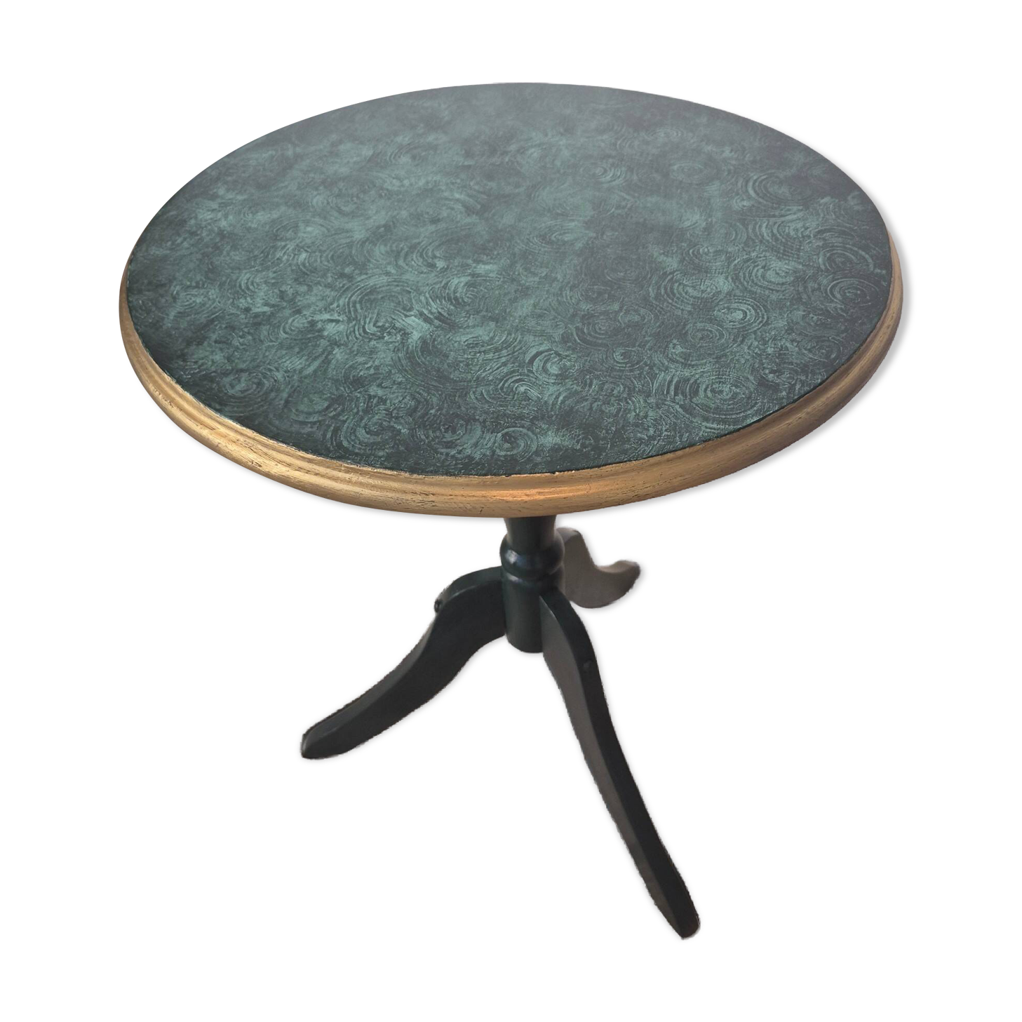 Table d'appoint faux malachite