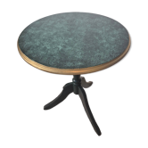 Faux malachite side table