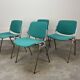 4 chaises DSC 106 vertes par Giancarlo Piretti pour Castelli 1970