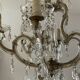 Old Venetian chandelier in crystal and bronze