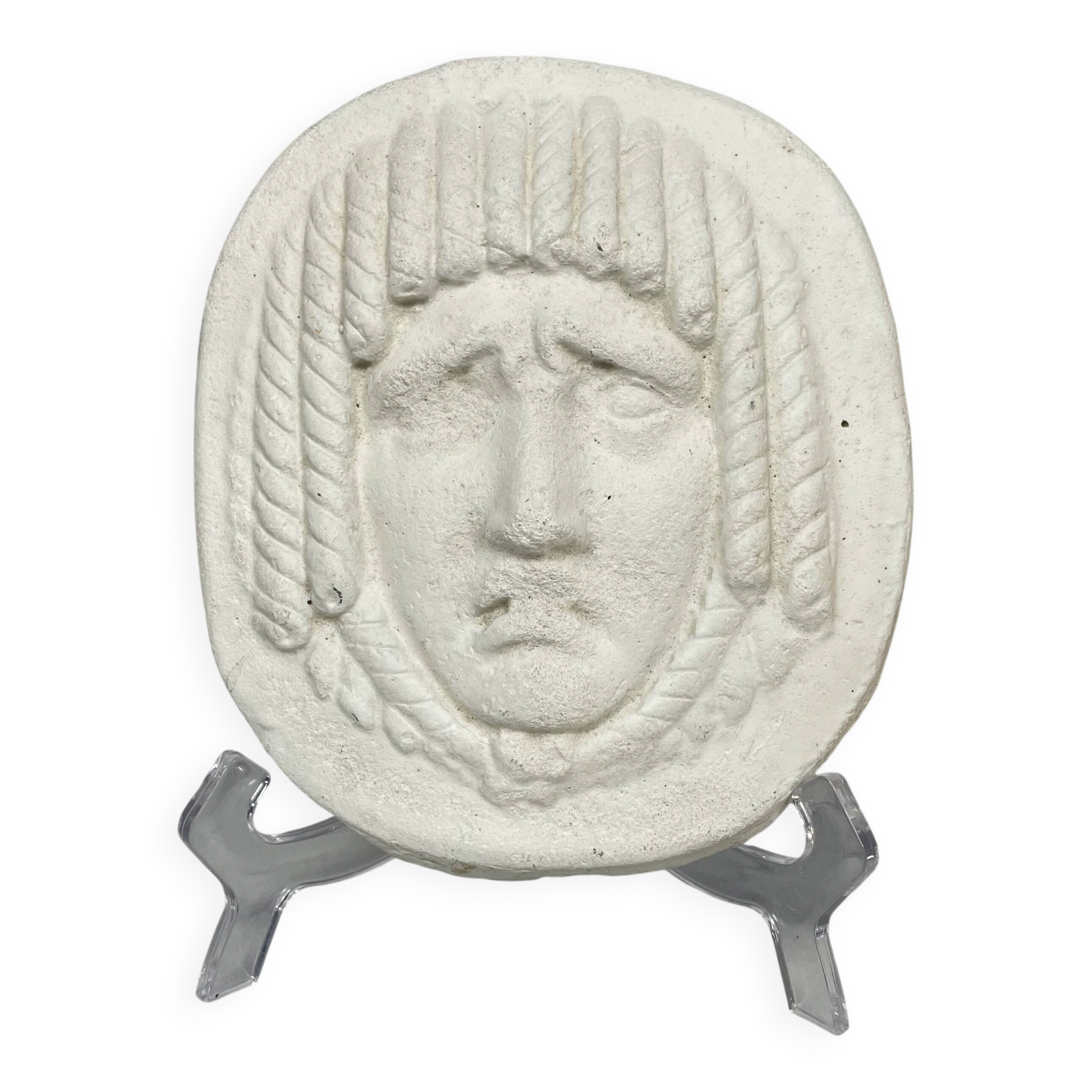 Masque de style visage en bas-relief antique
