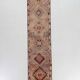 Red and orange vintage runner rug, 370x82cm