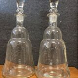Service de verres à pieds en verre gravé