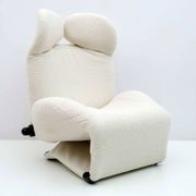 Bouclè Wink Lounge Chair by Toshiyuki Kita for Cassina, 1980s