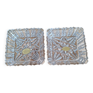 Deux vide poches en cristal