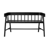 Banc avec dossier noir