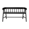 Banc avec dossier noir