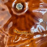 Vallauris orange & turquoise “umbrella” tray – 1970s