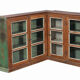 Buffet vaisselier d'angle bois viieux teck