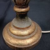 Vintage lamp base in gilded wood