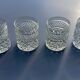 Set of 4 vintage glasses from the 60s-70s in moulded glass.