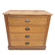 Petite commode Chêne Orme Acajou début XXème