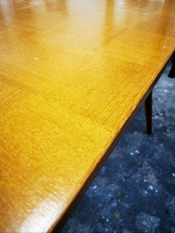 Vintage  table with compass feet 1960s