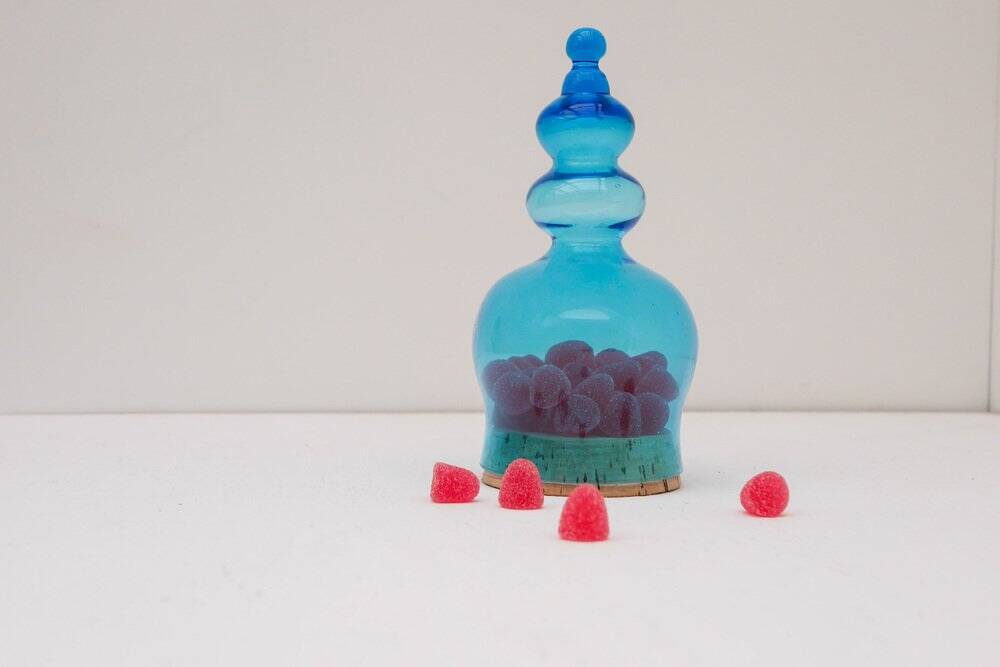 Candy box in handblown art glass by Bertil Vallien for Kosta Boda, 1970s