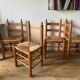 Pine and straw chairs