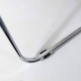 Vintage design folding chair in chrome and smoked polycarbonate