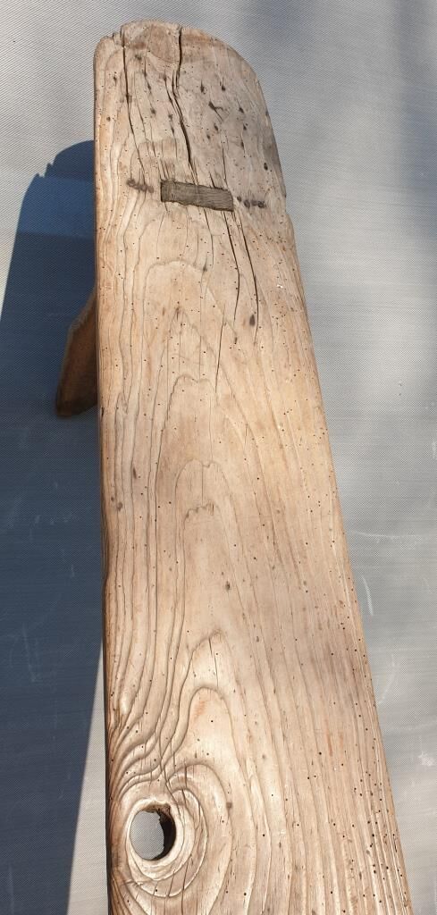 Spinning bench XIXth wooden XL 203cm